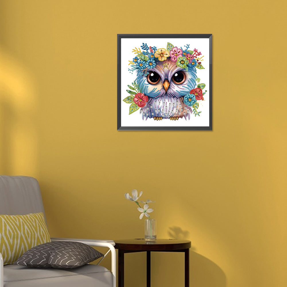 Owl - Special Shaped Drill Diamond Painting 30*30CM