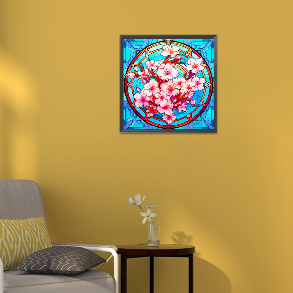 Glass Sakura - Full Round Drill Diamond Painting 30*30CM