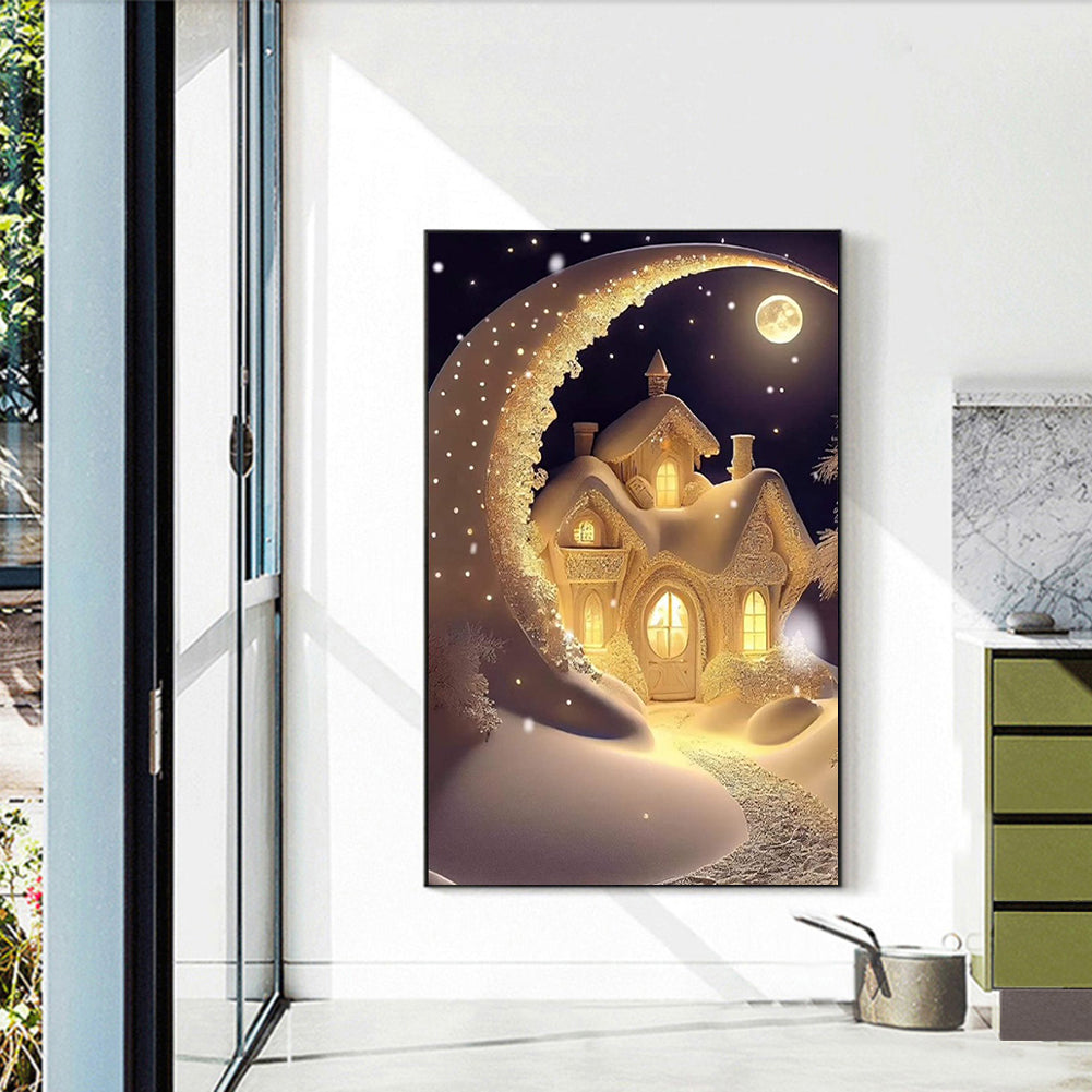 Moon Hut - Full Round Drill Diamond Painting 40*60CM