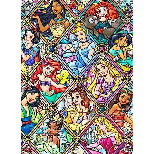 Disney Princess - AB Round Drill Diamond Painting 40*55CM