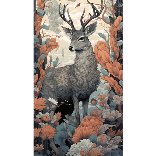 Deer - AB Round Drill Diamond Painting 40*70CM