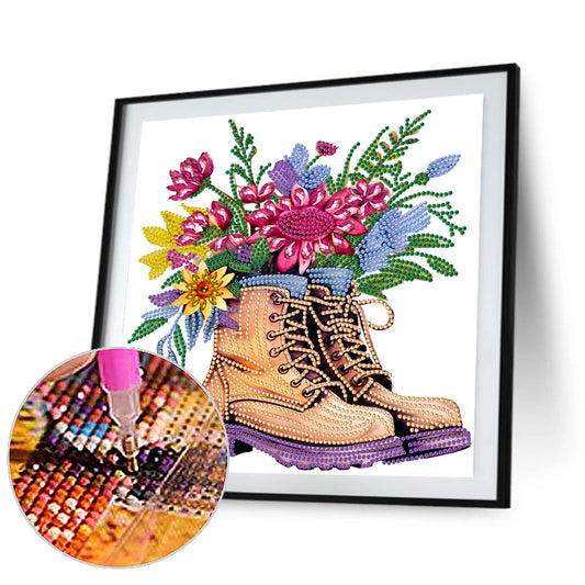 Boots Bouquet - Special Shaped Drill Diamond Painting 30*30CM