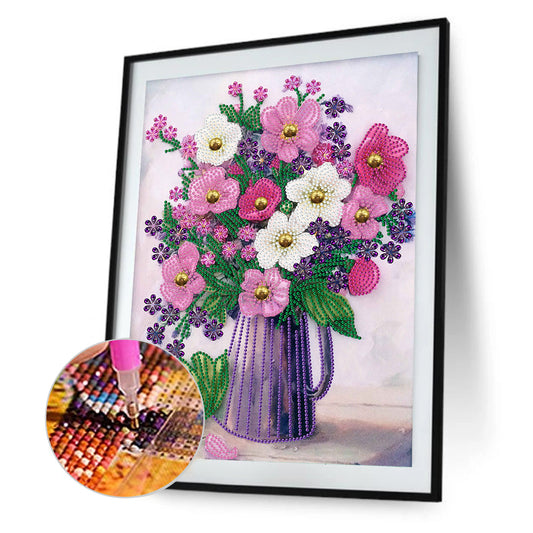 Vase Bouquet - Special Shaped Drill Diamond Painting 30*40CM