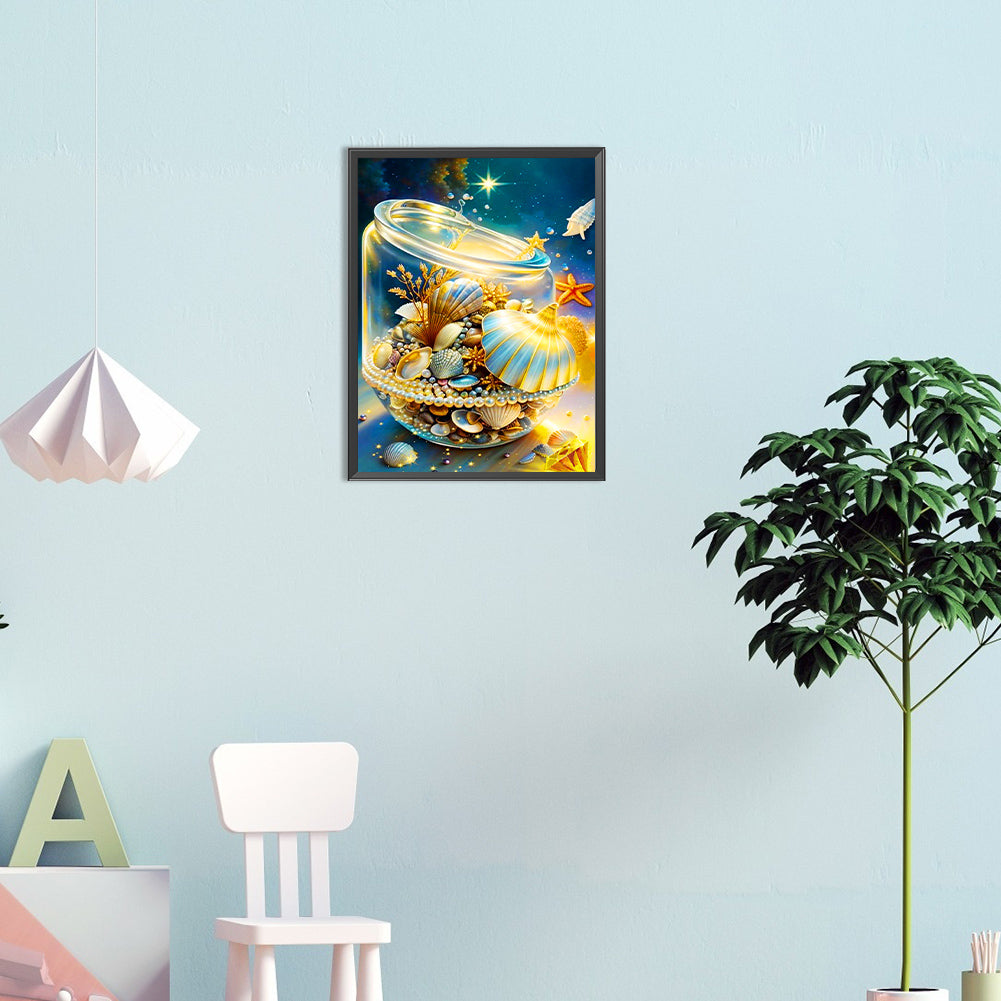 Dreamy Yellow Shell - Full Round Drill Diamond Painting 30*40CM