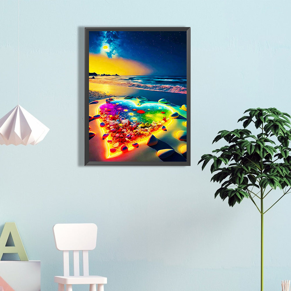 Romantic Colorful Love - Full Round Drill Diamond Painting 40*60CM