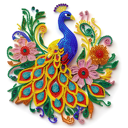Aniaml Hummingbird Owl Peacock 30*30CM(Canvas) Special Shaped Drill Diamond Painting