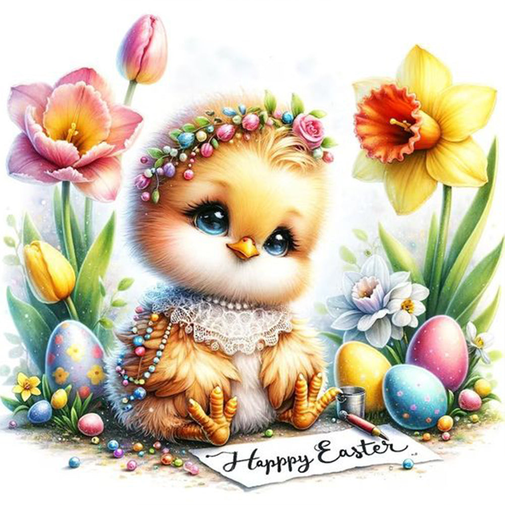 Easter Chick - Full Round Drill Diamond Painting 30*30CM