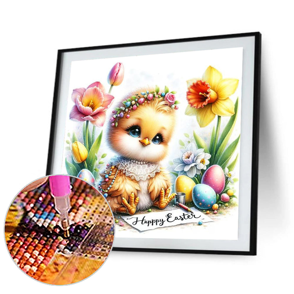 Easter Chick - Full Round Drill Diamond Painting 30*30CM