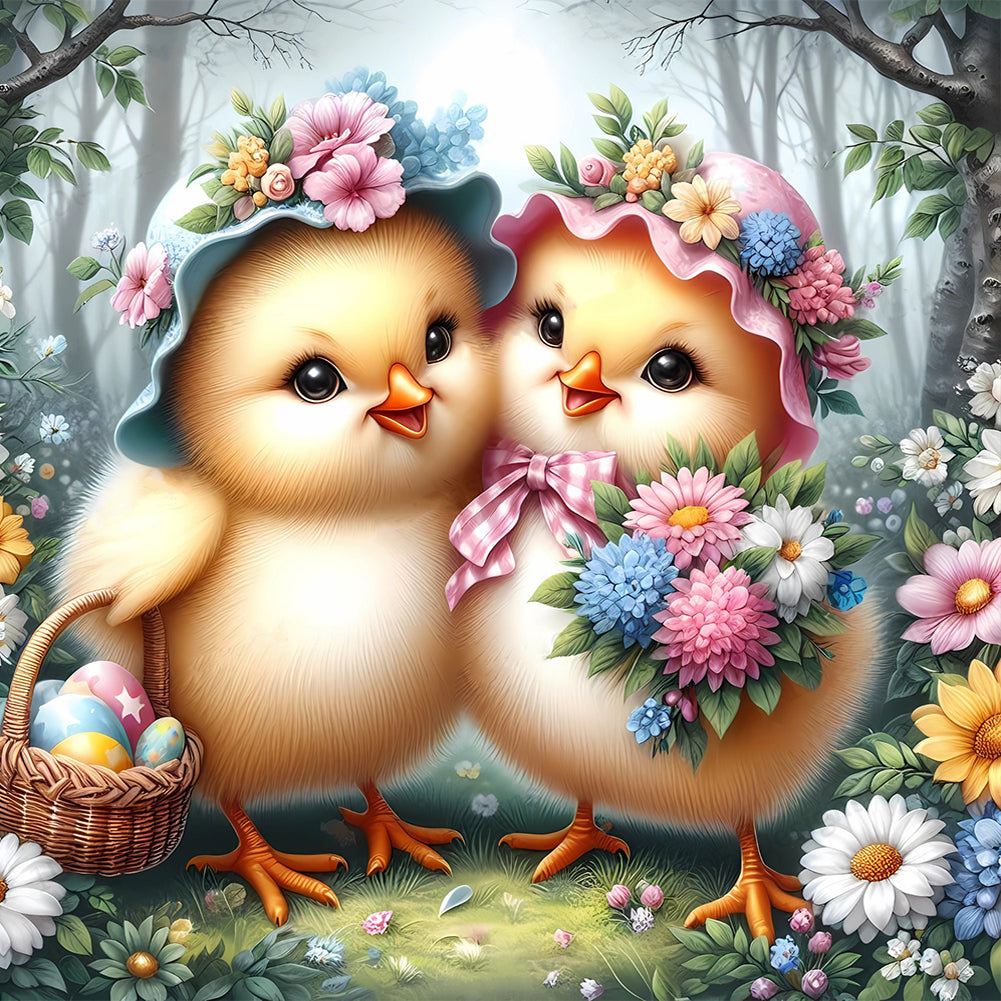 Easter Chick - Full Round Drill Diamond Painting 30*30CM