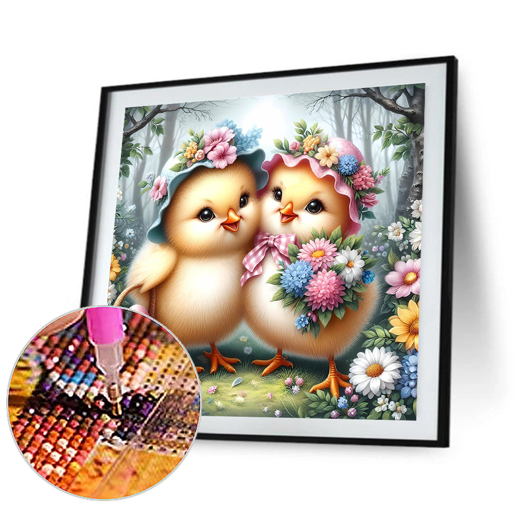 Easter Chick - Full Round Drill Diamond Painting 30*30CM