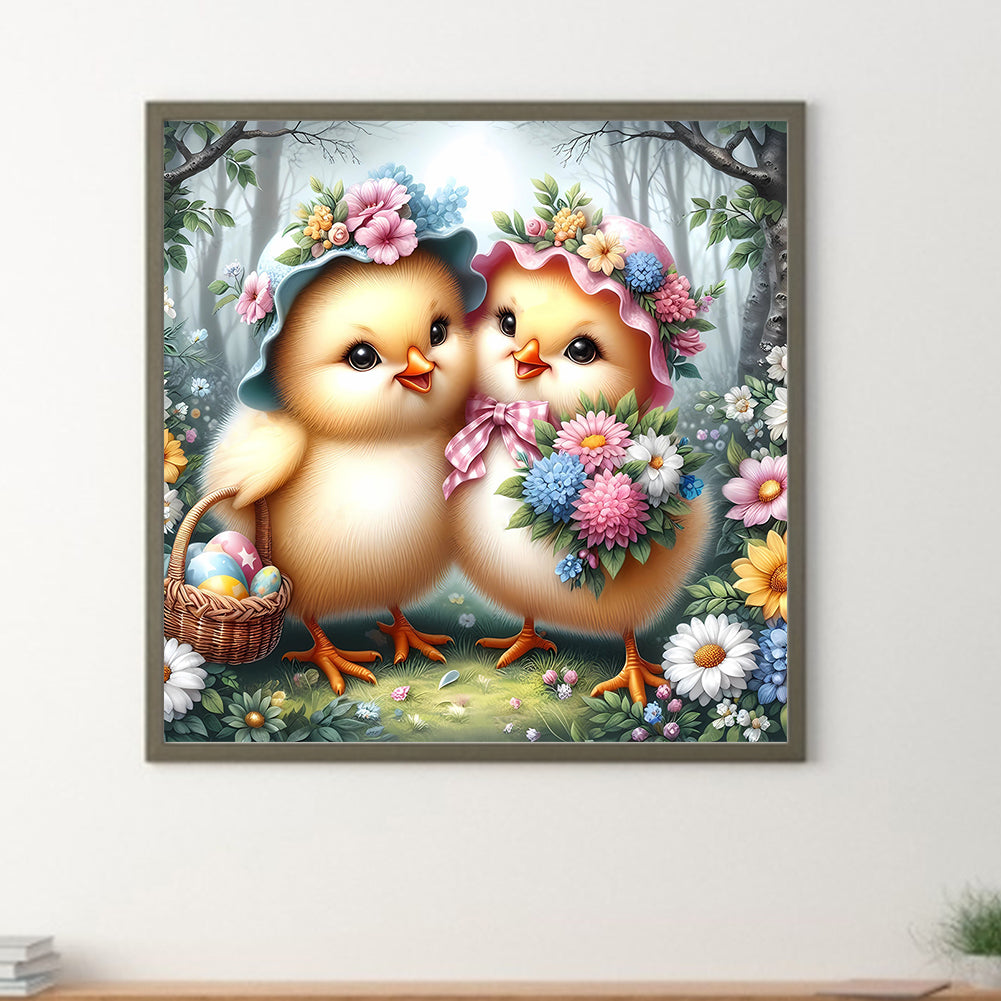 Easter Chick - Full Round Drill Diamond Painting 30*30CM