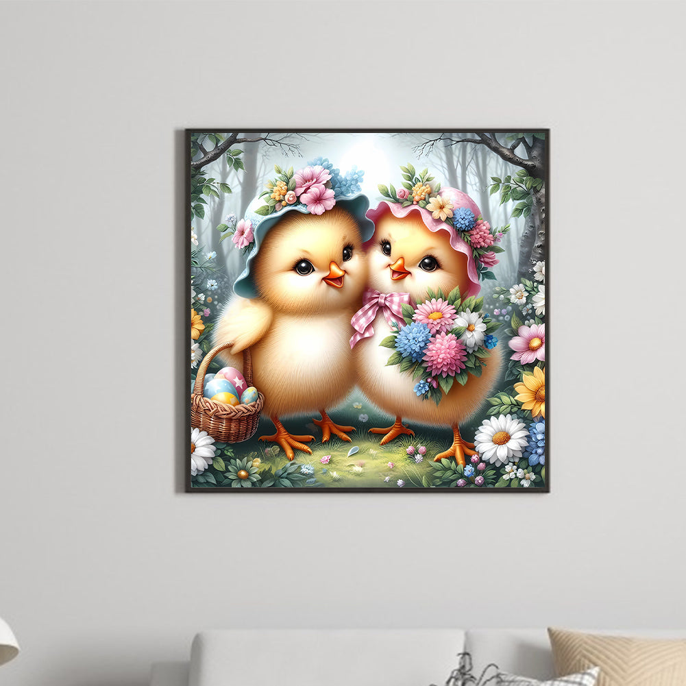 Easter Chick - Full Round Drill Diamond Painting 30*30CM