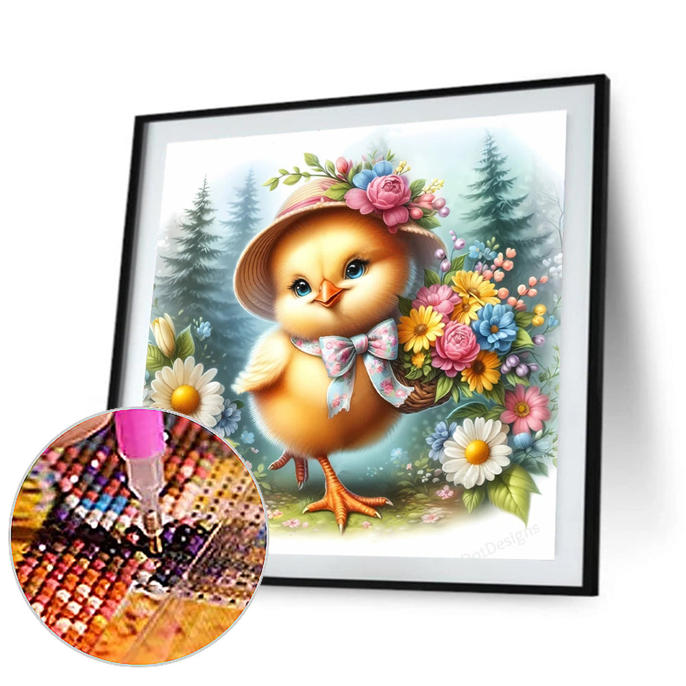 Easter Chick - Full Round Drill Diamond Painting 30*30CM