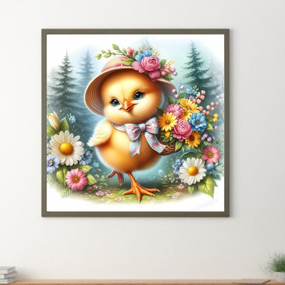 Easter Chick - Full Round Drill Diamond Painting 30*30CM