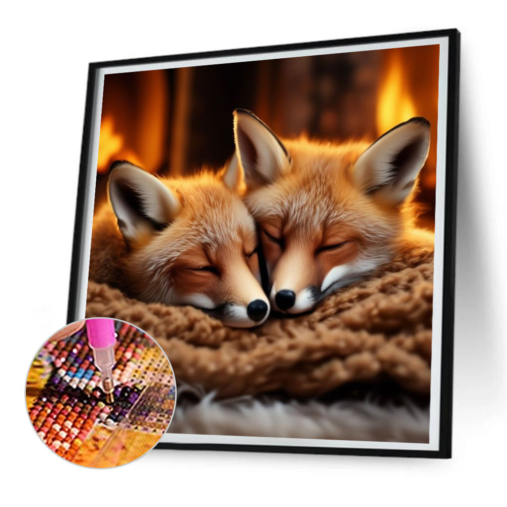 Fox - Full Round Drill Diamond Painting 30*30CM