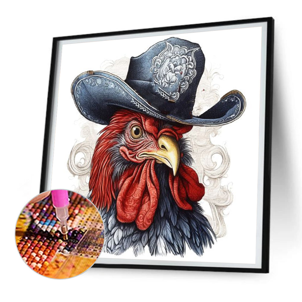 Rooster - Full Round Drill Diamond Painting 30*30CM