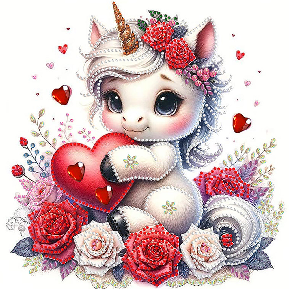 Love Unicorn - Special Shaped Drill Diamond Painting 30*30CM