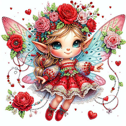 Rose Elf - Special Shaped Drill Diamond Painting 30*30CM