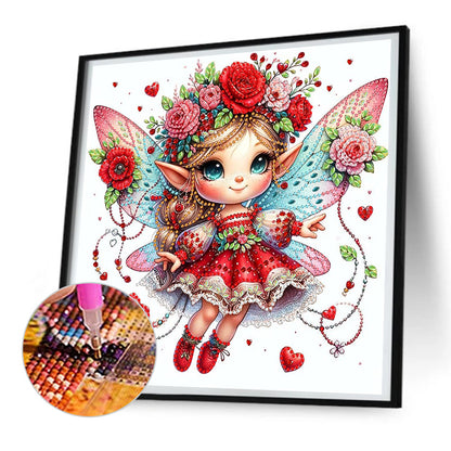 Rose Elf - Special Shaped Drill Diamond Painting 30*30CM