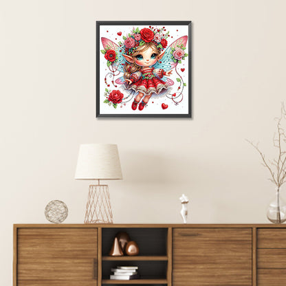 Rose Elf - Special Shaped Drill Diamond Painting 30*30CM