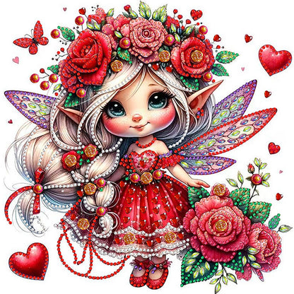 Rose Elf - Special Shaped Drill Diamond Painting 30*30CM