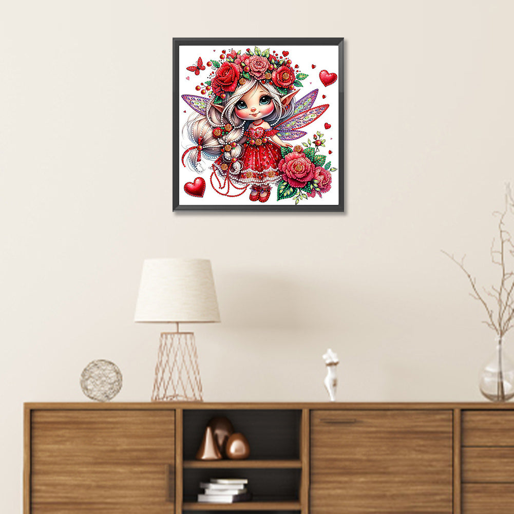 Rose Elf - Special Shaped Drill Diamond Painting 30*30CM