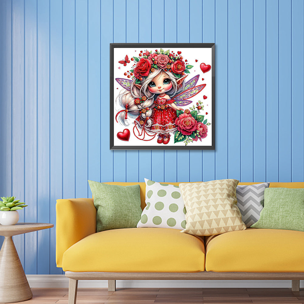 Rose Elf - Special Shaped Drill Diamond Painting 30*30CM