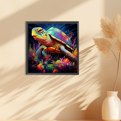 Glowing Turtle - Full Round Drill Diamond Painting 30*30CM