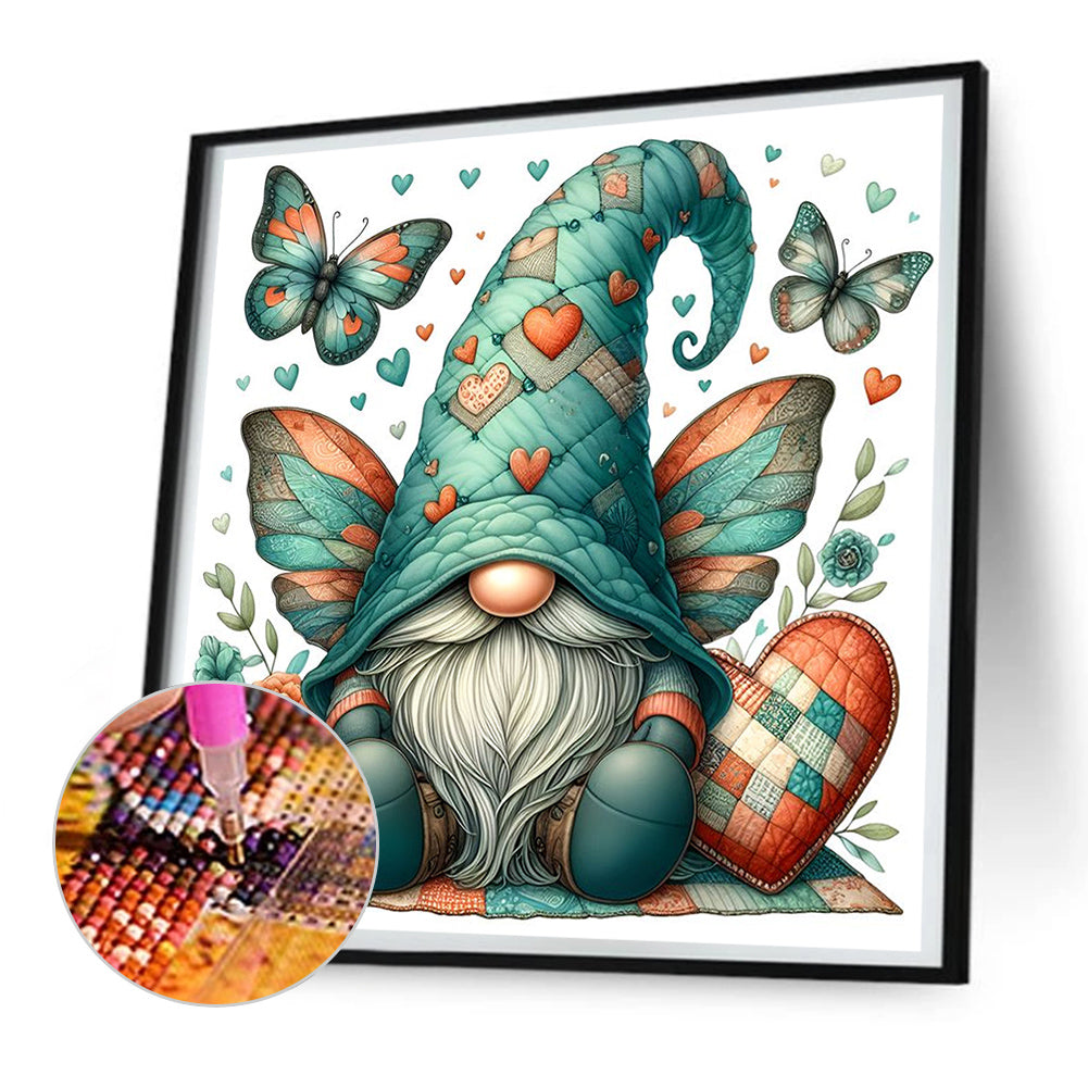 Butterfly Gnome - Full Round Drill Diamond Painting 30*30CM