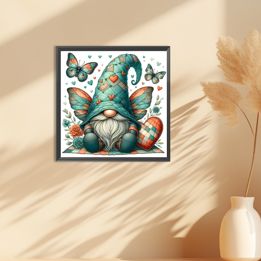 Butterfly Gnome - Full Round Drill Diamond Painting 30*30CM