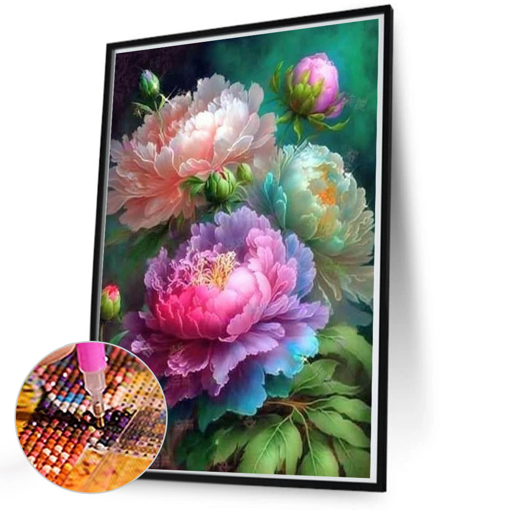Peony - Full Square Drill Diamond Painting 50*70CM