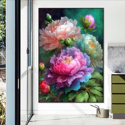 Peony - Full Square Drill Diamond Painting 50*70CM