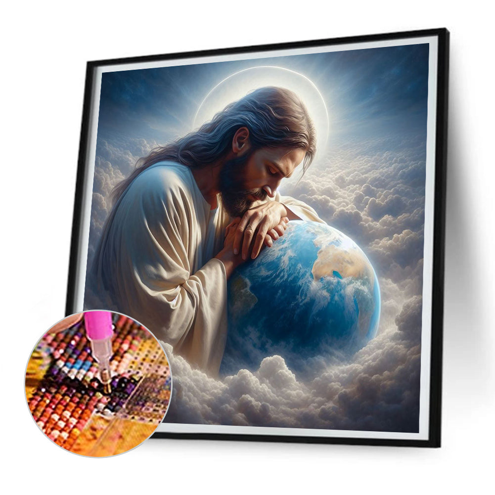 Earth And Jesus - Full Round Drill Diamond Painting 30*30CM