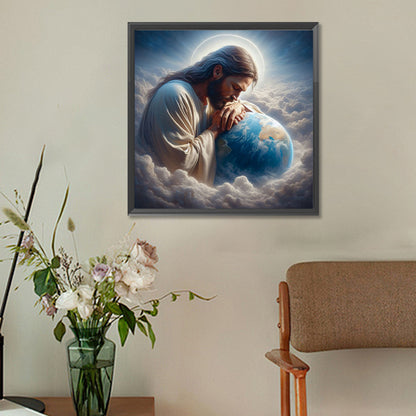 Earth And Jesus - Full Round Drill Diamond Painting 30*30CM