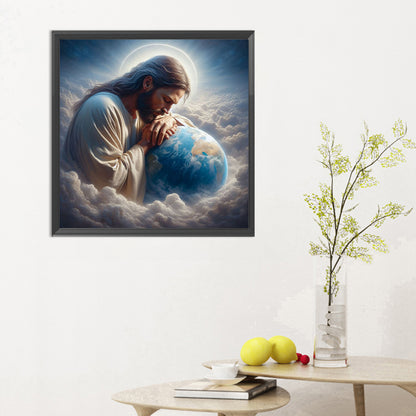 Earth And Jesus - Full Round Drill Diamond Painting 30*30CM