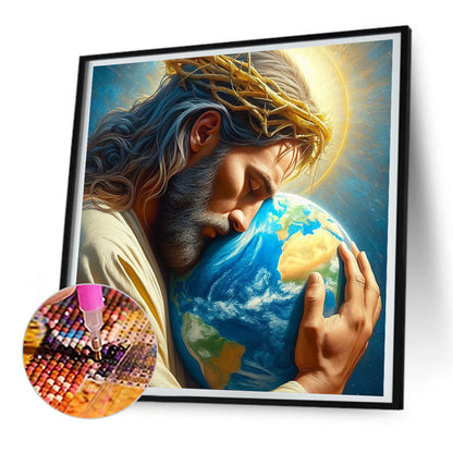 Earth And Jesus - Full Round Drill Diamond Painting 30*30CM