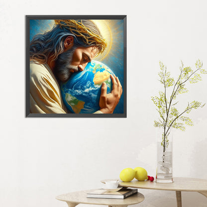 Earth And Jesus - Full Round Drill Diamond Painting 30*30CM