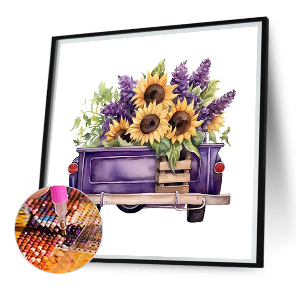 Purple Truck - Full Square Drill Diamond Painting 30*30CM