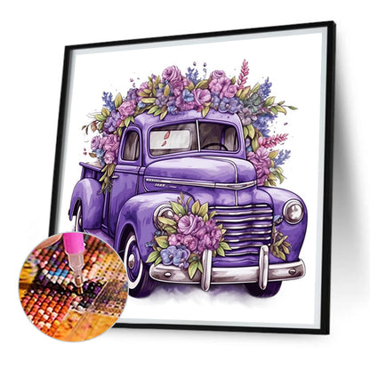 Purple Truck - Full Square Drill Diamond Painting 30*30CM