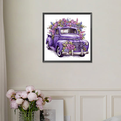 Purple Truck - Full Square Drill Diamond Painting 30*30CM