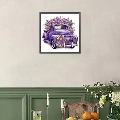 Purple Truck - Full Square Drill Diamond Painting 30*30CM