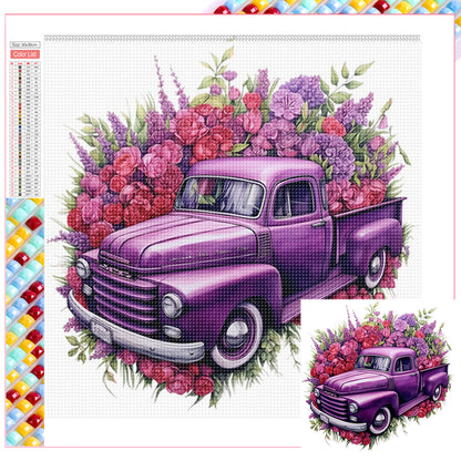 Purple Truck - Full Square Drill Diamond Painting 30*30CM