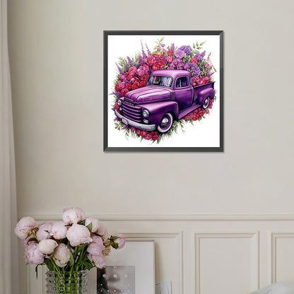 Purple Truck - Full Square Drill Diamond Painting 30*30CM