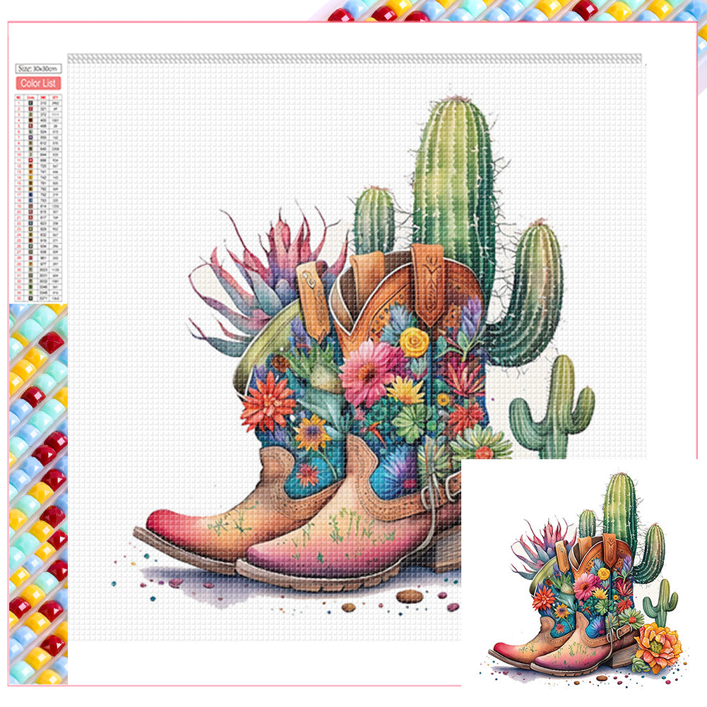 Boots - Full Square Drill Diamond Painting 30*30CM
