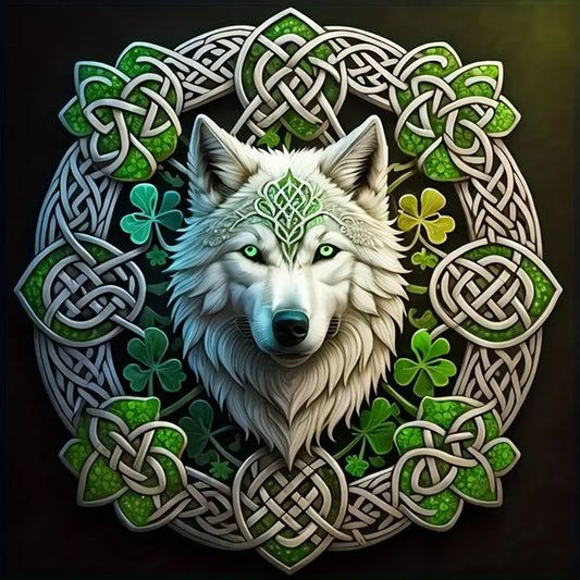 Mandala Wolf - Full Round Drill Diamond Painting 30*30CM