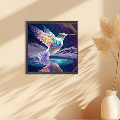 Glowing Hummingbird - Full Round Drill Diamond Painting 30*30CM