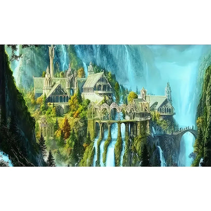 Mountain Castle - Full Round Drill Diamond Painting 95*55CM