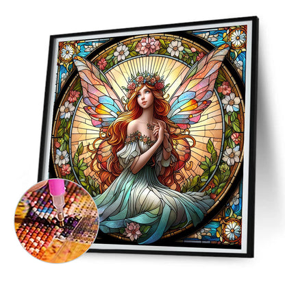 Glass Painting Fairy - Full Round Drill Diamond Painting 30*30CM