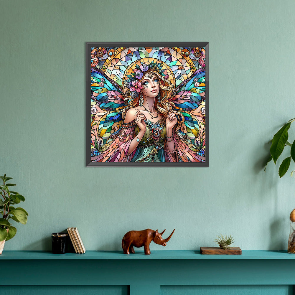 Glass Painting Fairy - Full Round Drill Diamond Painting 30*30CM