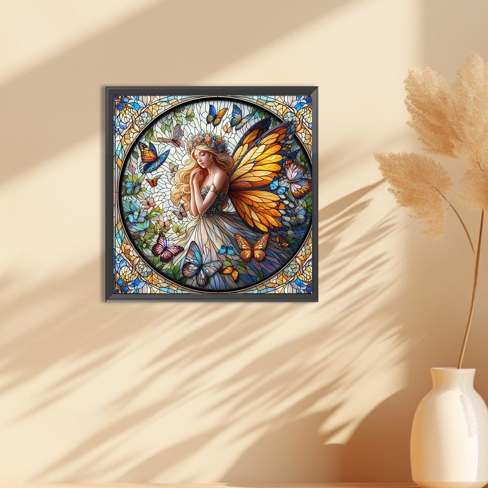 Glass Painting Fairy - Full Round Drill Diamond Painting 30*30CM